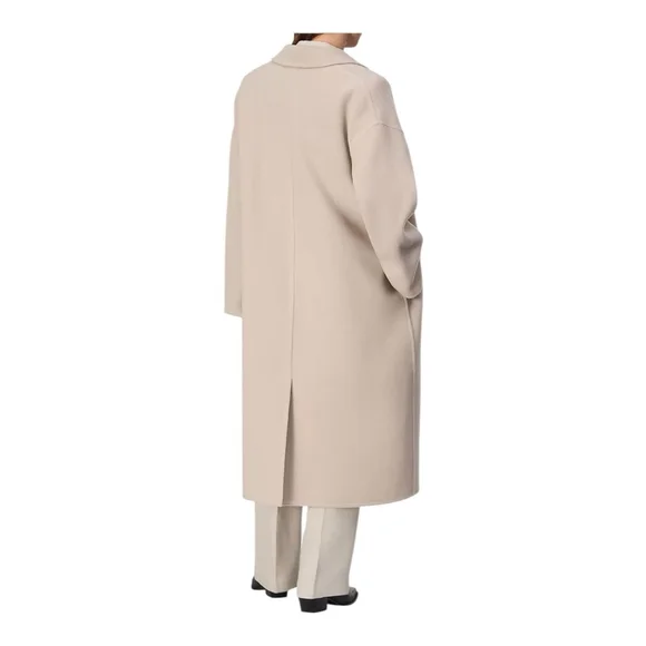 Rag & bone Thea Beige Wool Double-Breasted Coat Size Large - Picture 4 of 13